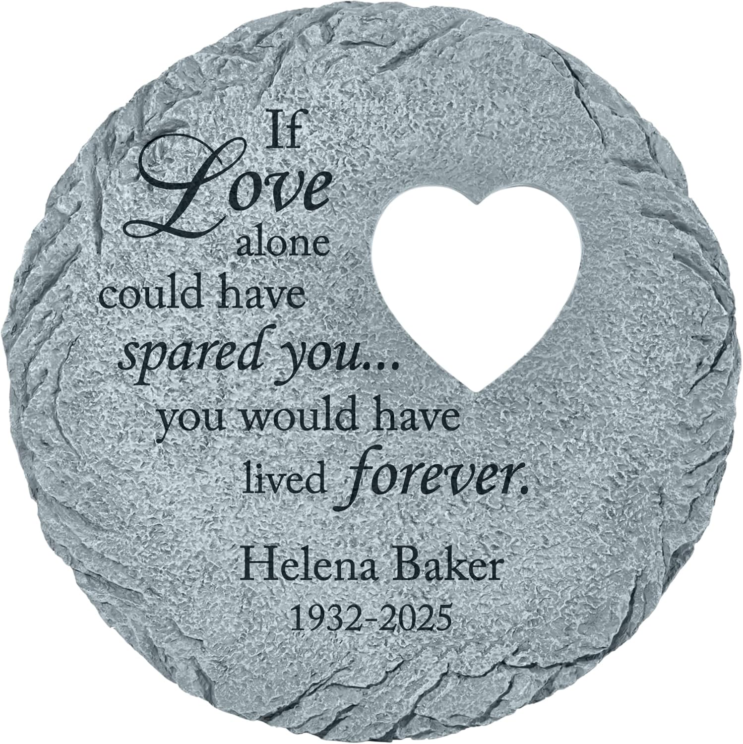 Let's Make Memories Personalized Memorial Stone - Sympathy Garden Marker - Durable