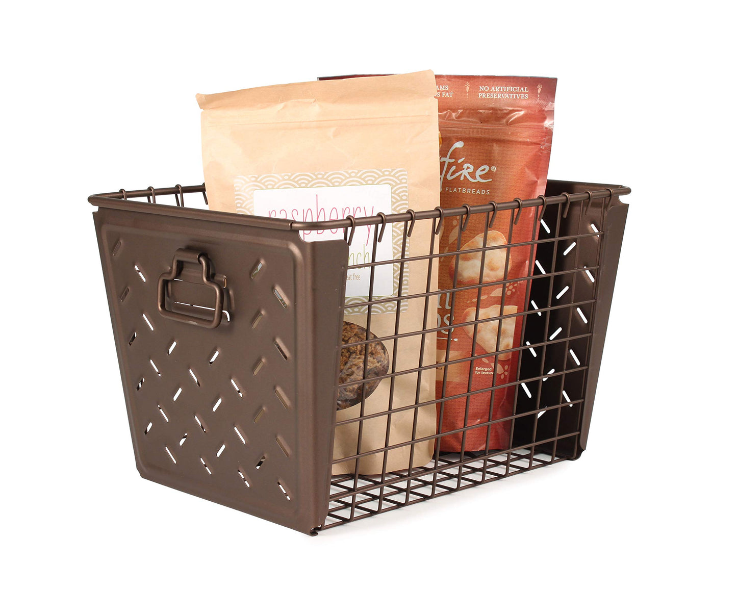 Spectrum Macklin Medium Wire Storage Basket for Bathroom Closet Under Sink & Kitchen Storage, Metal
