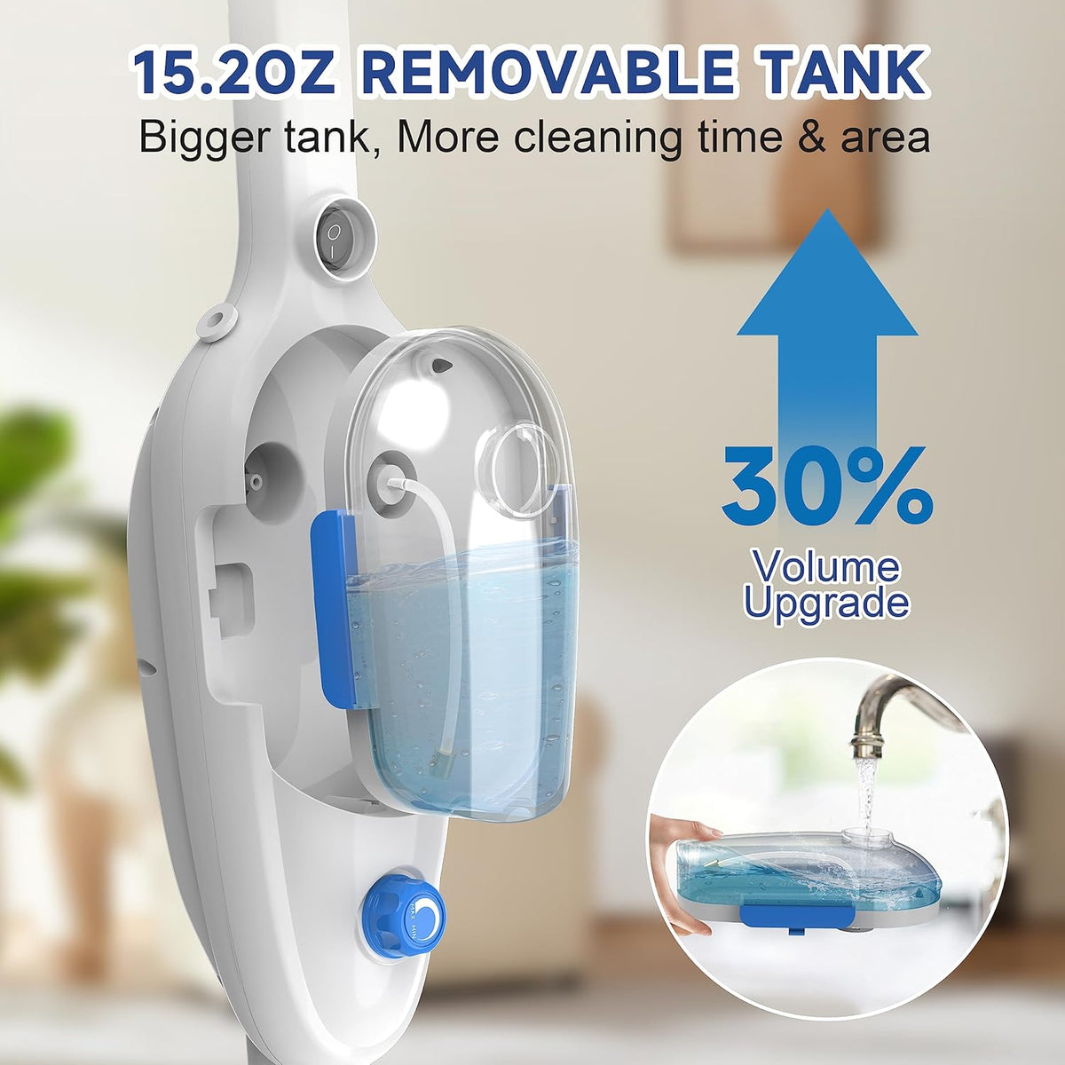 Steam Mop for Hardwood Floor Cleaning, Floor Steamer Cleaner Lightweight for Vinyl, Laminate