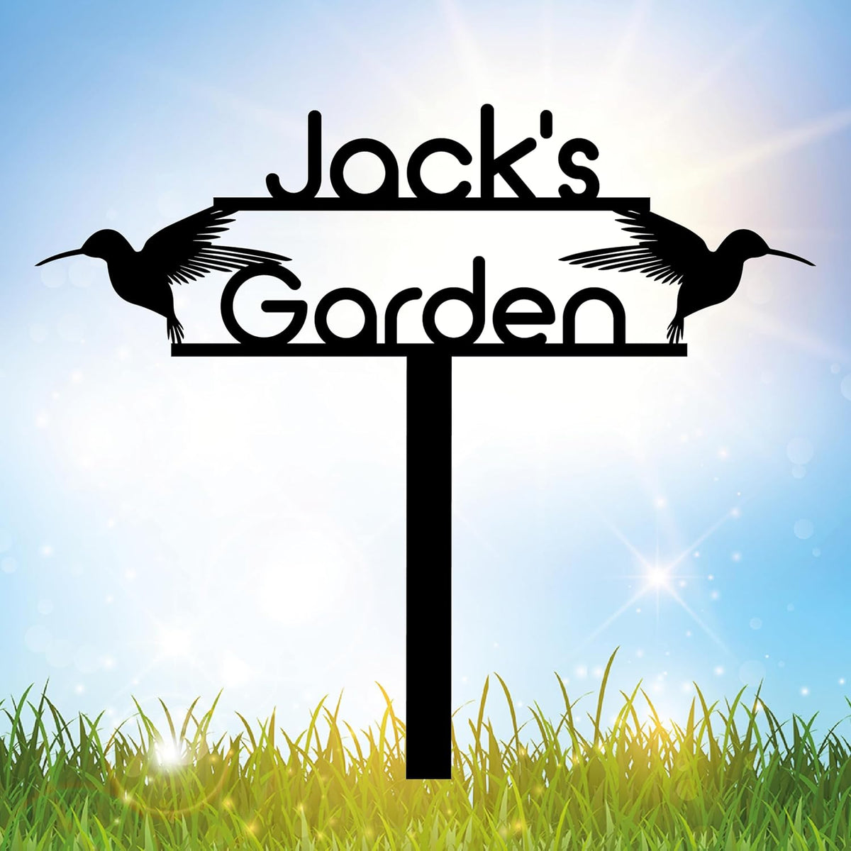 Personalized Metal Garden Sign with Stake, Custom Garden Decor for Outdoor, Custom Family Name