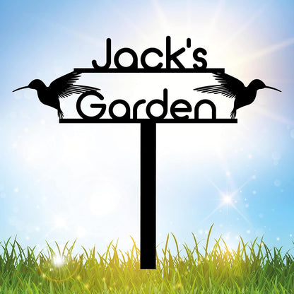 Personalized Metal Garden Sign with Stake, Custom Garden Decor for Outdoor, Custom Family Name