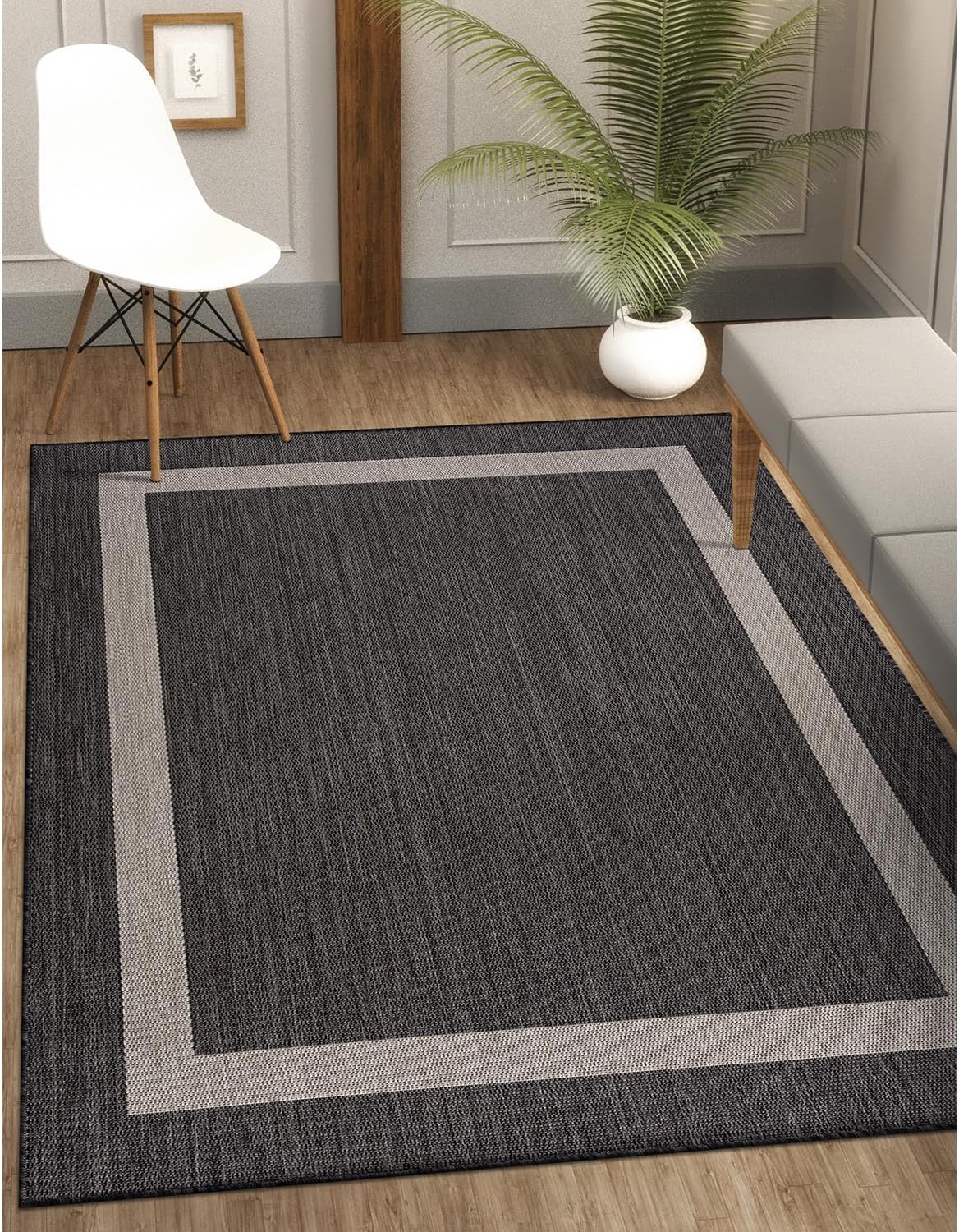 CAMILSON Outdoor Rug 6x9,Modern Outside Rugs for Patios Porches Waterproof Durable Washable