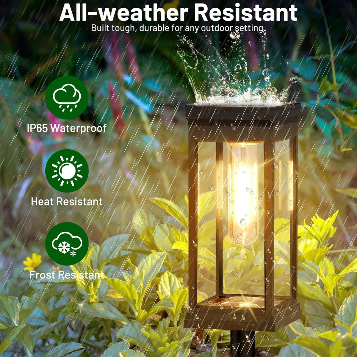 BesLowe 【Upgraded】 Solar Pathway Lights Outdoor, 8-Pack Large LED Solar Light Outdoor Waterproof