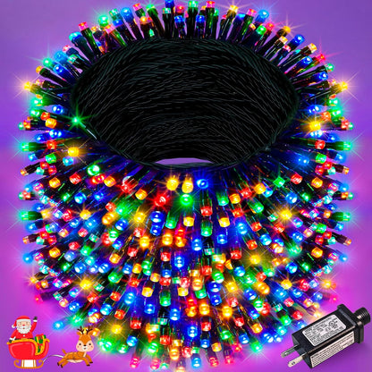 800 LED Christmas Tree Lights, 262FT String Lights for Outdoor Indoor, Waterproof 8 Modes Plug in