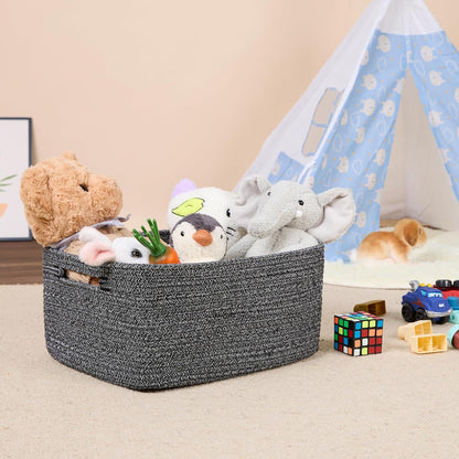 Large Storage Baskets for Shelves, Closet Organizers Bins for Clothes Blanket Towels, Baby Nursery