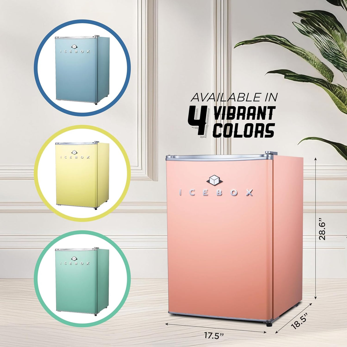 IBCR25BLS Compact, Energy Star Certified Small, Single Door Mini Fridge with Freezer Refrigerator
