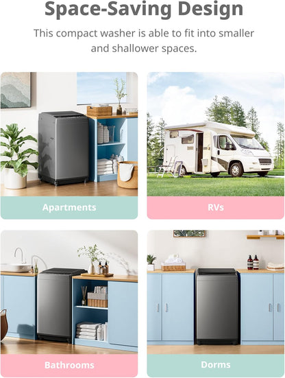 COMFEE??1.6 Cu.ft Portable Washing Machine, 11lbs Capacity Fully Automatic Compact Washer with