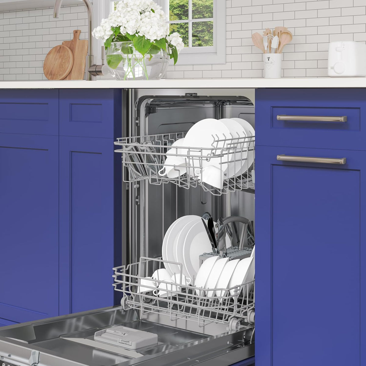 KoolMore KM-DW1852-PR 18 in. ADA Panel Ready with 8 Place Settings 52 DB Dishwasher in