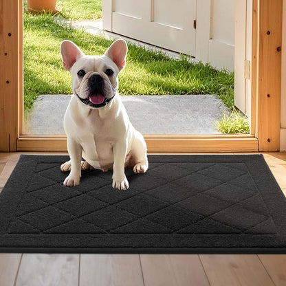 JSEI Dirt Trapper Door Mat 20"x32", Non-Slip Washable Entryway Mats, Dog Door Mat, Stain Resistant