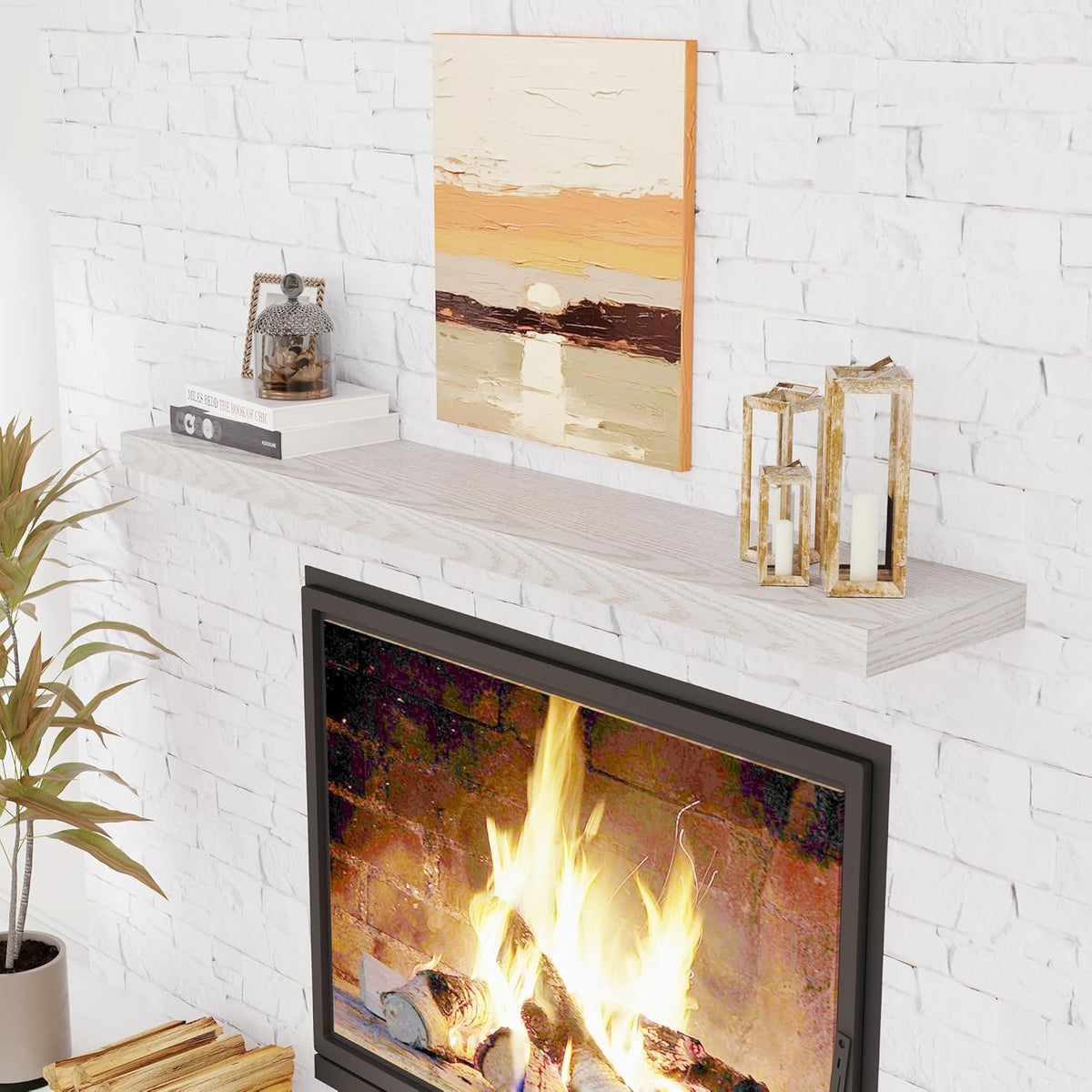 Floating Shelves 55 Inch Long, 55"W x 9"D Wall Shelf Invisible Bracket, 9 Inch Deep Floating Shelf