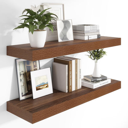 Heimlove 12 Inch Deep Floating Shelves, 48 x 12 inches Long Wall Shelf, Large Display Shelf &