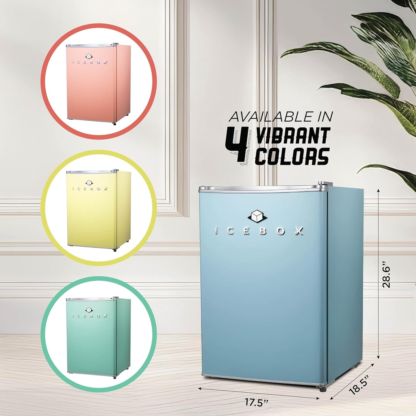 IBCR25SLT Compact, Energy Star Certified Small, Single Door Mini Fridge with Freezer Refrigerator