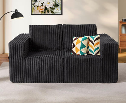 Modular Sectional Sofa 2 Seater Loveseat Modular Couch with Deep Seat Memory Foam Cloud Chair with