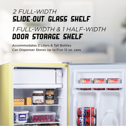 2.5 Cu. Ft. Compact Refrigerator, ENERGY STAR Certified Small Refrigerator, Single Door Mini Fridge