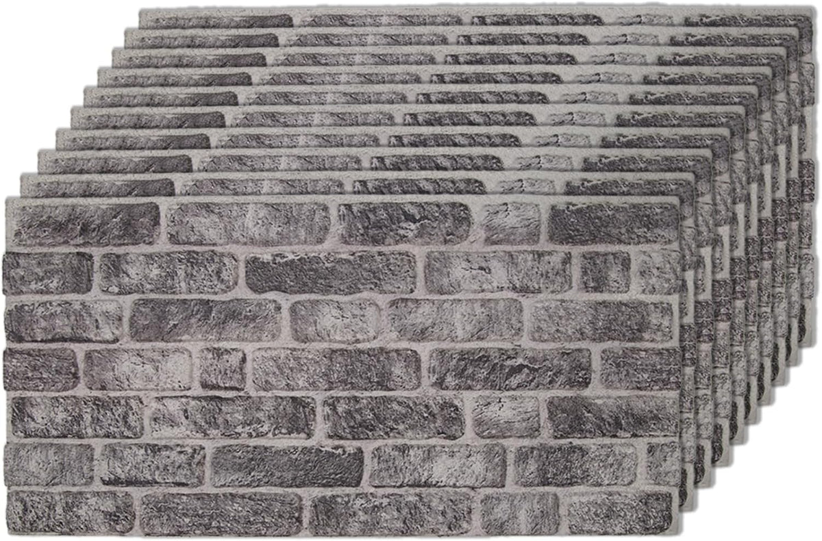 IZODEKOR 3D Wall Panels Brick Effect - Cladding, Stone Look, Styrofoam Facing for Living Room