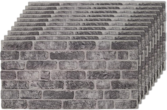 IZODEKOR 3D Wall Panels Brick Effect - Cladding, Stone Look, Styrofoam Facing for Living Room