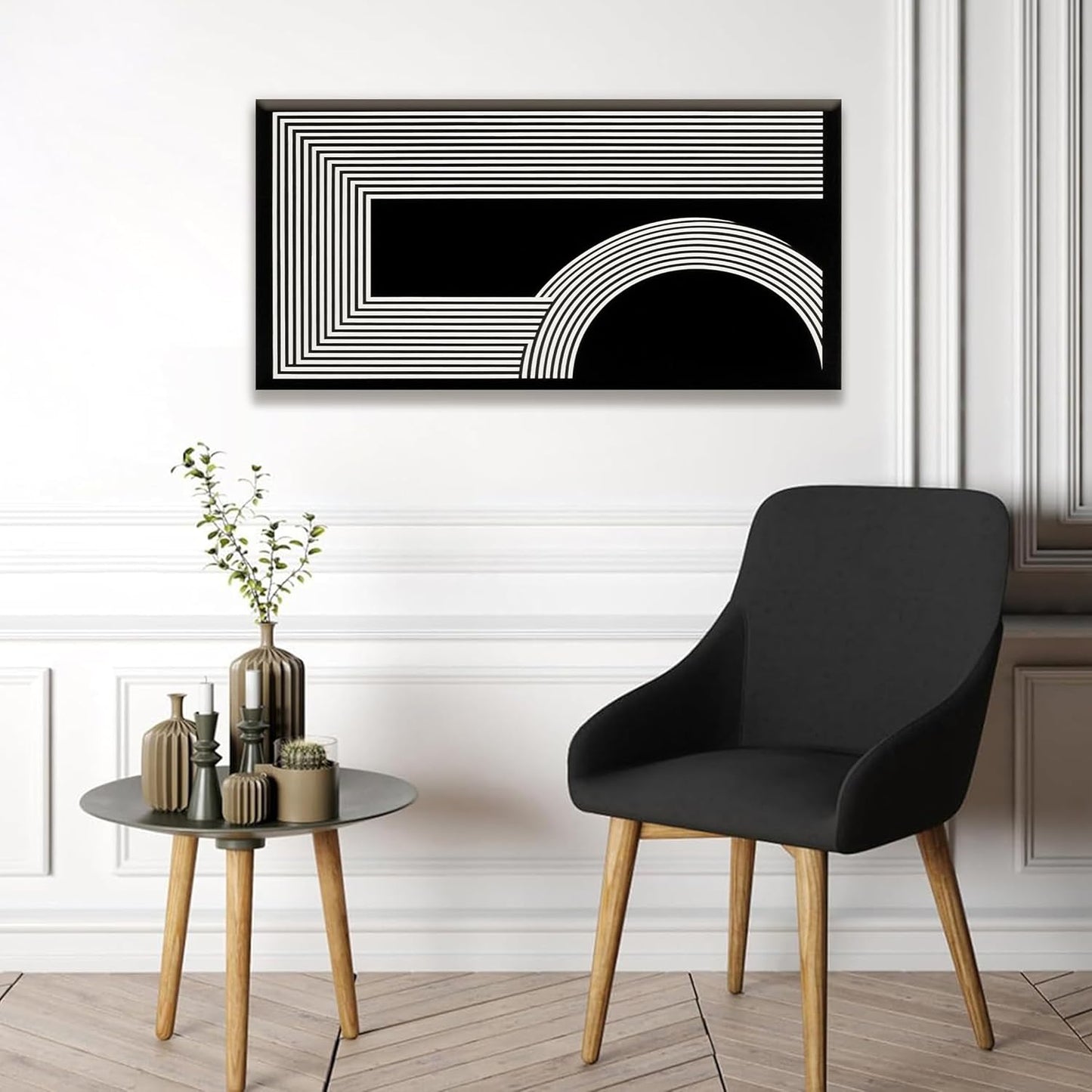 Abstract Wall Art Modern Canvas Art Wall Decor Minimalist Wall Art Geometric Line Canvas Artwork