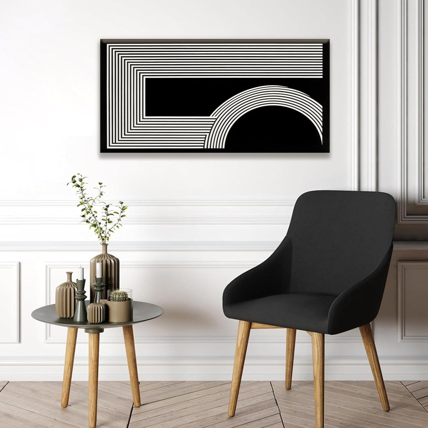 Abstract Wall Art Modern Canvas Art Wall Decor Minimalist Wall Art Geometric Line Canvas Artwork