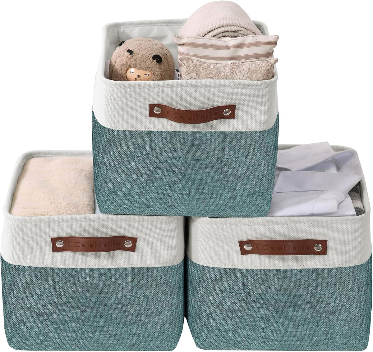 DECOMOMO Storage Baskets for Shelves - Fabric Closet Organizers and Storage Bins, Perfect Baskets