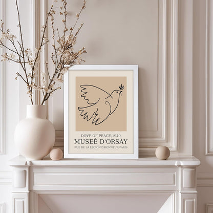 Poster Master Vintage Poster - Retro Minimalist Print - Gift for Artist, Friend - Dove Of Peace