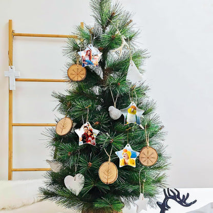 Personalized Christmas Ornaments 2025 Ceramic Custom Picture Text Hanging Ornament Customized