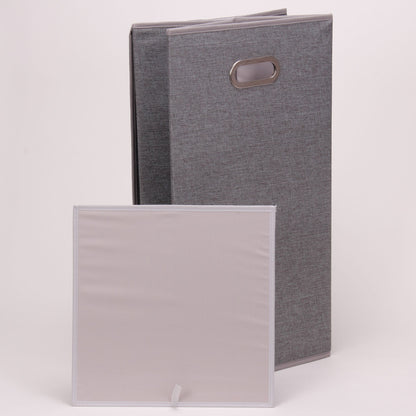 Household Essentials 5620 Collapsible Single Laundry Hamper with Magnetic Lid - Grey