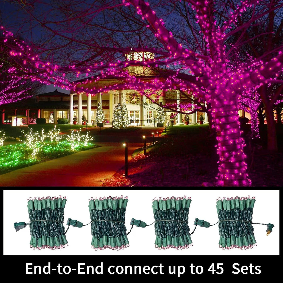 100 Count Pink - 21.6FT LED String Lights, Mini LED Lights for Indoor/Outdoor Home Holiday Party