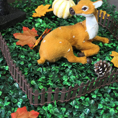 35 Inch Miniature Fairy Garden Fence DIY Wood Decorative Ornament Fence for Dollhouse Succulent