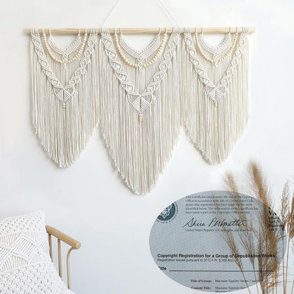 Achart Macrame Wall Hanging Large- Boho Wall Decor- large wall art- Wall Decor Living Room- Macrame