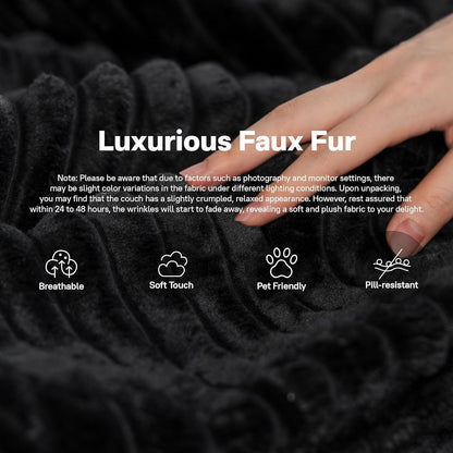 104" Cloudy Sectional L Shaped Couch for Living Room, No Assembly Required, Modular Comfy Sofa with