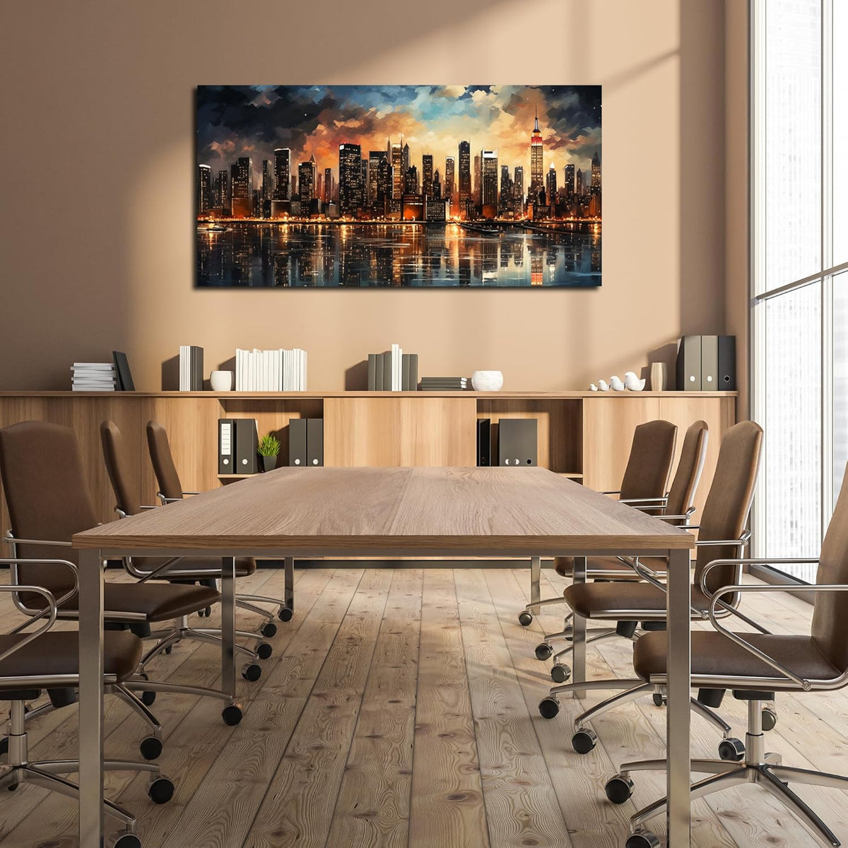 New York Skyline Wall Art for Living Room Modern Canvas Wall Art for Bedroom Above Bed Large Art