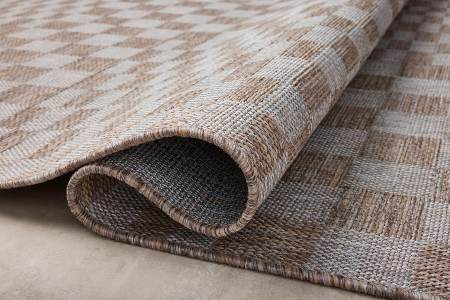 Loloi Amber Lewis Topanga Collection TOP-03 Natural/Dove 9'-2" x 12'-0" Indoor/Outdoor Area Rug