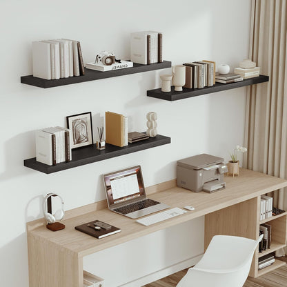 Single Floating Shelves 48 Inches, 48 x 10 inch Deep x 1.8 in Thick, Long Wall Shelves Heavy Duty