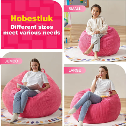 Hobestluk 4.5FT Bean Bag Chair Giant Bean Bag Chair with Filler Included Adult Bean Bag Chairs with