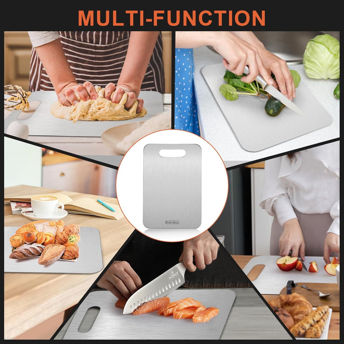 Cutting Boards for Kitchen, Cutting Board, Foodgrade Stainless Steel Cutting Board for Meat,Fruit