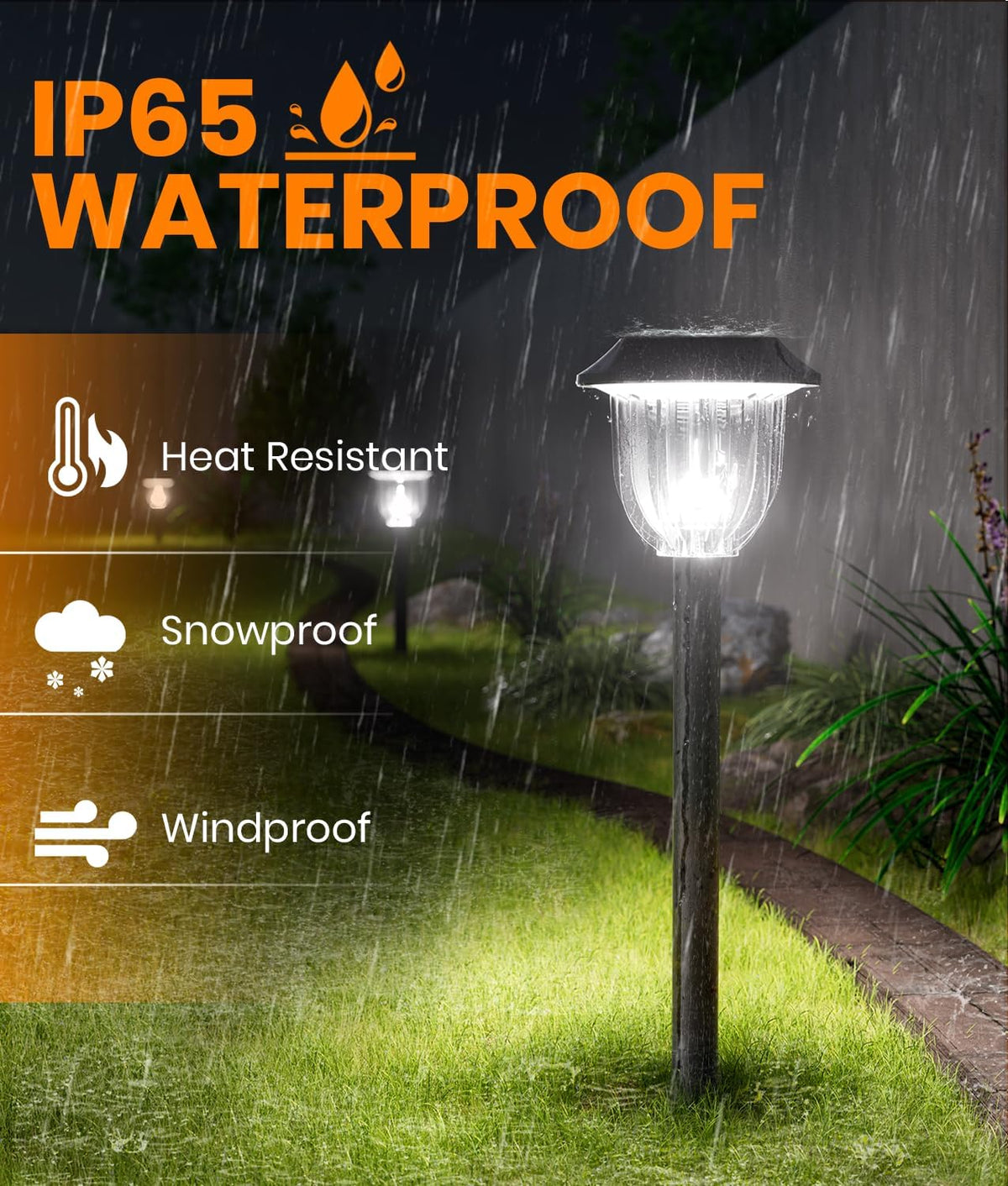 AOSEA 12000K 10 Pack Solar Lights Outdoor IP65 Waterproof,LED Solar Lights for Outside,Landscape
