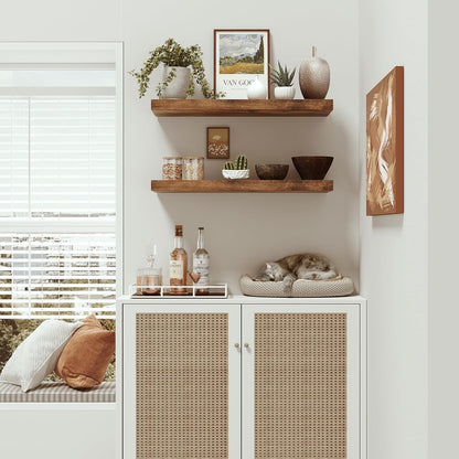 Floating Shelves for Wall 24 inchs Long, 9.1” Deep x 1.5” Thick Wall Shelves for Bedroom, Living