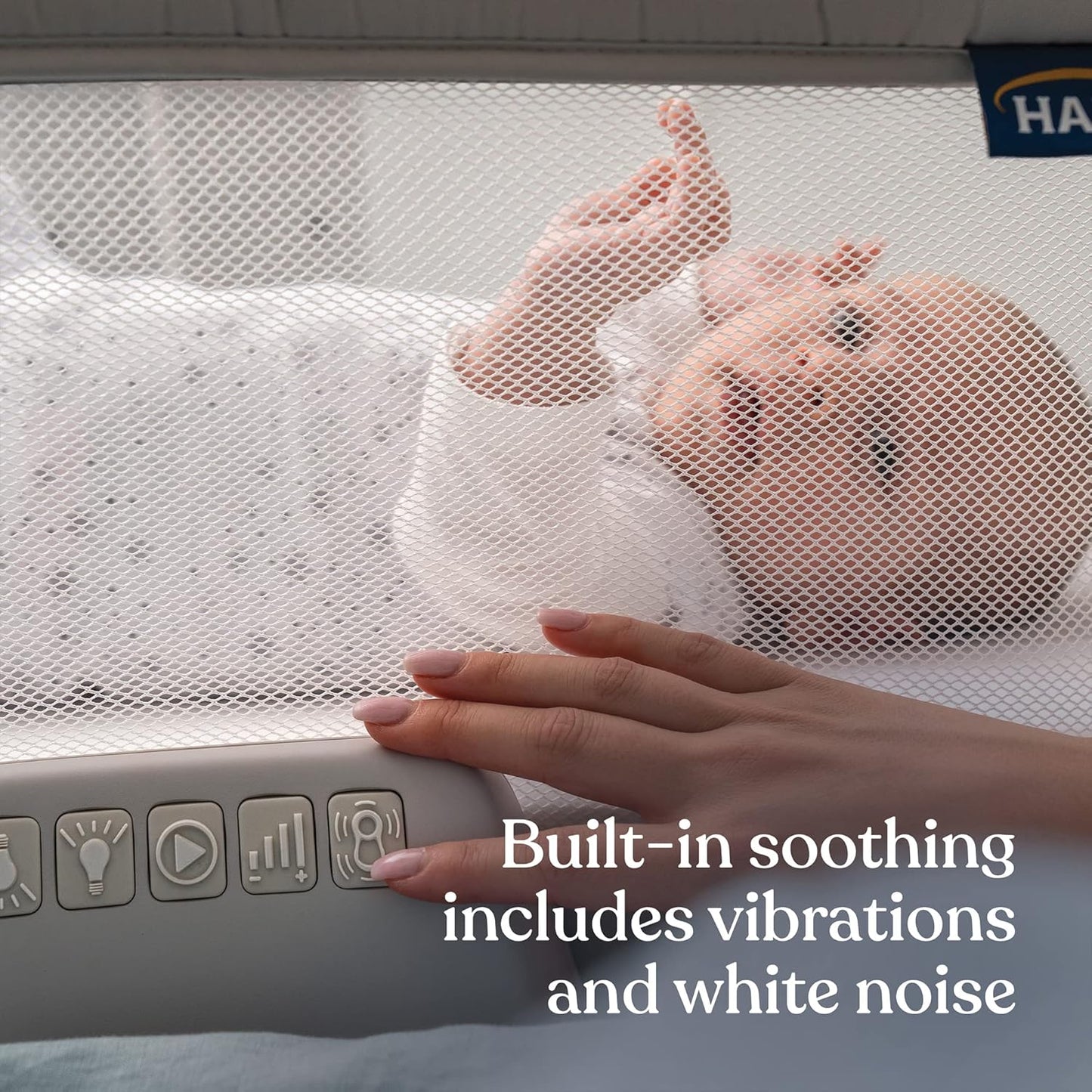 HALO BassiNest Soothing Swivel Sleeper 3.0S – Over-Bed Baby Bassinet with 360 Rotation, Adjustable