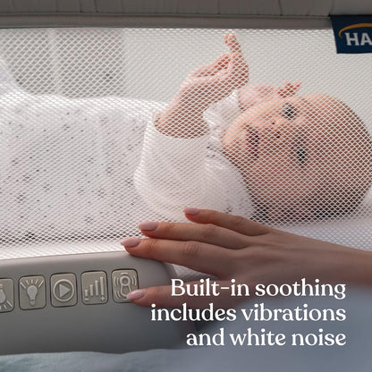 HALO BassiNest Soothing Swivel Sleeper 3.0S – Over-Bed Baby Bassinet with 360 Rotation, Adjustable