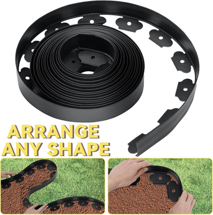 GOTGELIF No Dig Landscape Edging Border, 2'' Tall 40FT Garden Edging Kit with 60pcs Anchoring