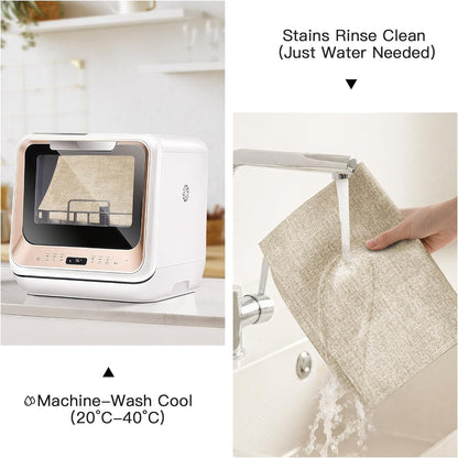 DOLOPL Placemats Set of 6, Reversible Wipeable & Heat Resistant Place Mats, Modern Faux Leather