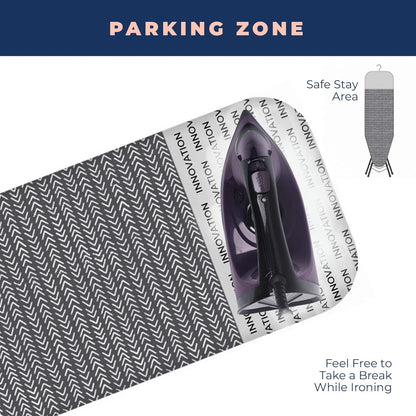 Happhom Ironing Board, Compact and Space Saver Iron Board, Safety Ironing with Park Zone and 4