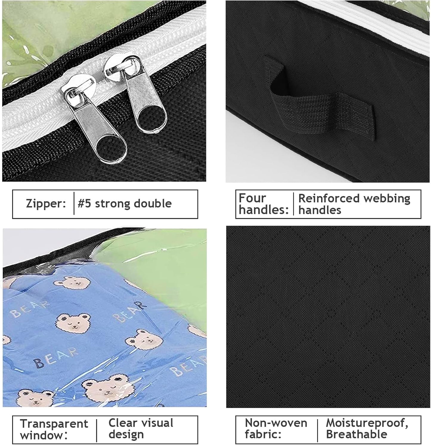 Budding Joy 90L Under Bed Storage Containers, Closet Organizers and Storage Bins, Foldable Underbed