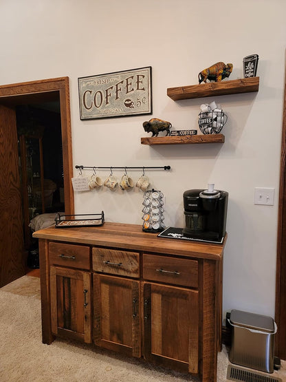 joelsantiques Floating Shelf, Wood Wall Shelf, Natural Wooden Home Decor for Bathroom Kitchen