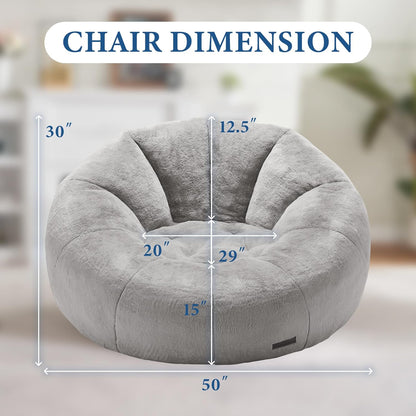 Hobestluk Bean Bag Chairs Large Bean Bag Couch for Adults Stuffed Sofa Chair Comfy Giant Bean Bag