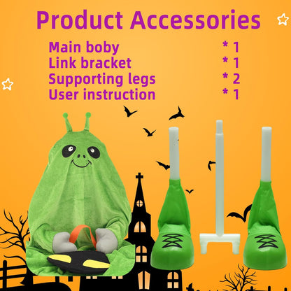 32" Front Porch Light up Halloween Figure Décor, Kit Standing Trick or Treat Indoor and Outdoor