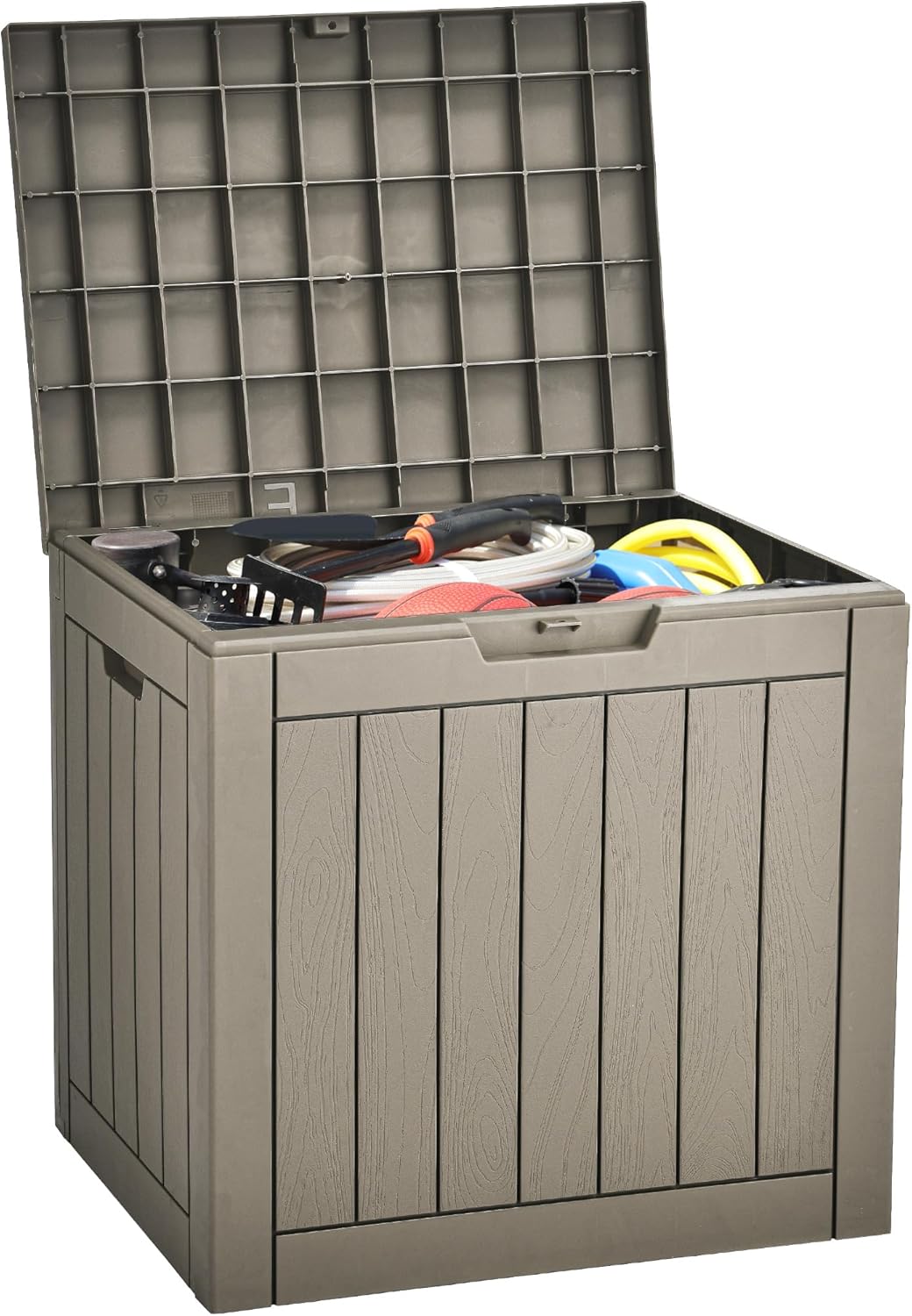 YITAHOME 31 Gallon Outdoor Storage Deck Box, Waterproof Resin Package Delivery and Storage Box with