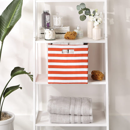 DII Polyester Cube Storage Collection Collapsible Hard Sided Bin, 13x13x13, Spice
