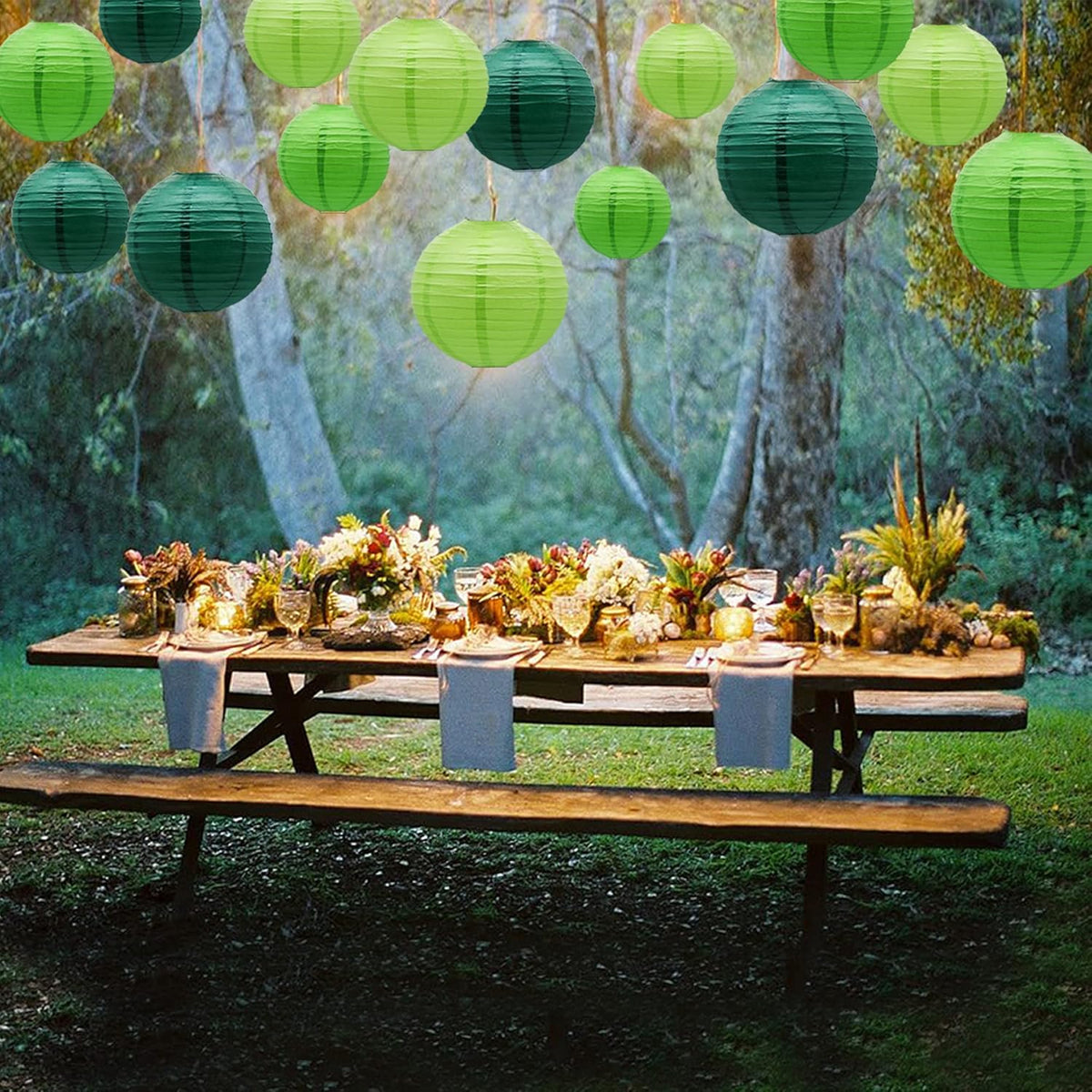 Paper Lanterns Party Decorations Green - Hanging Paper Lanterns Indoor Outdoor - Football Theme