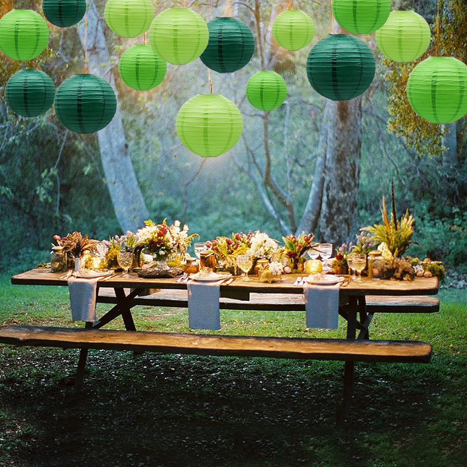 Paper Lanterns Party Decorations Green - Hanging Paper Lanterns Indoor Outdoor - Football Theme